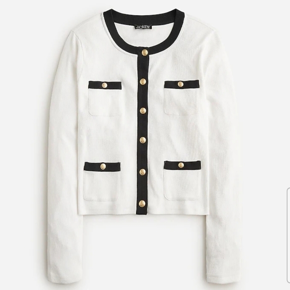 J. Crew Vintage Ribbed Lady Jacket Style Shirt - Picture 2 of 10